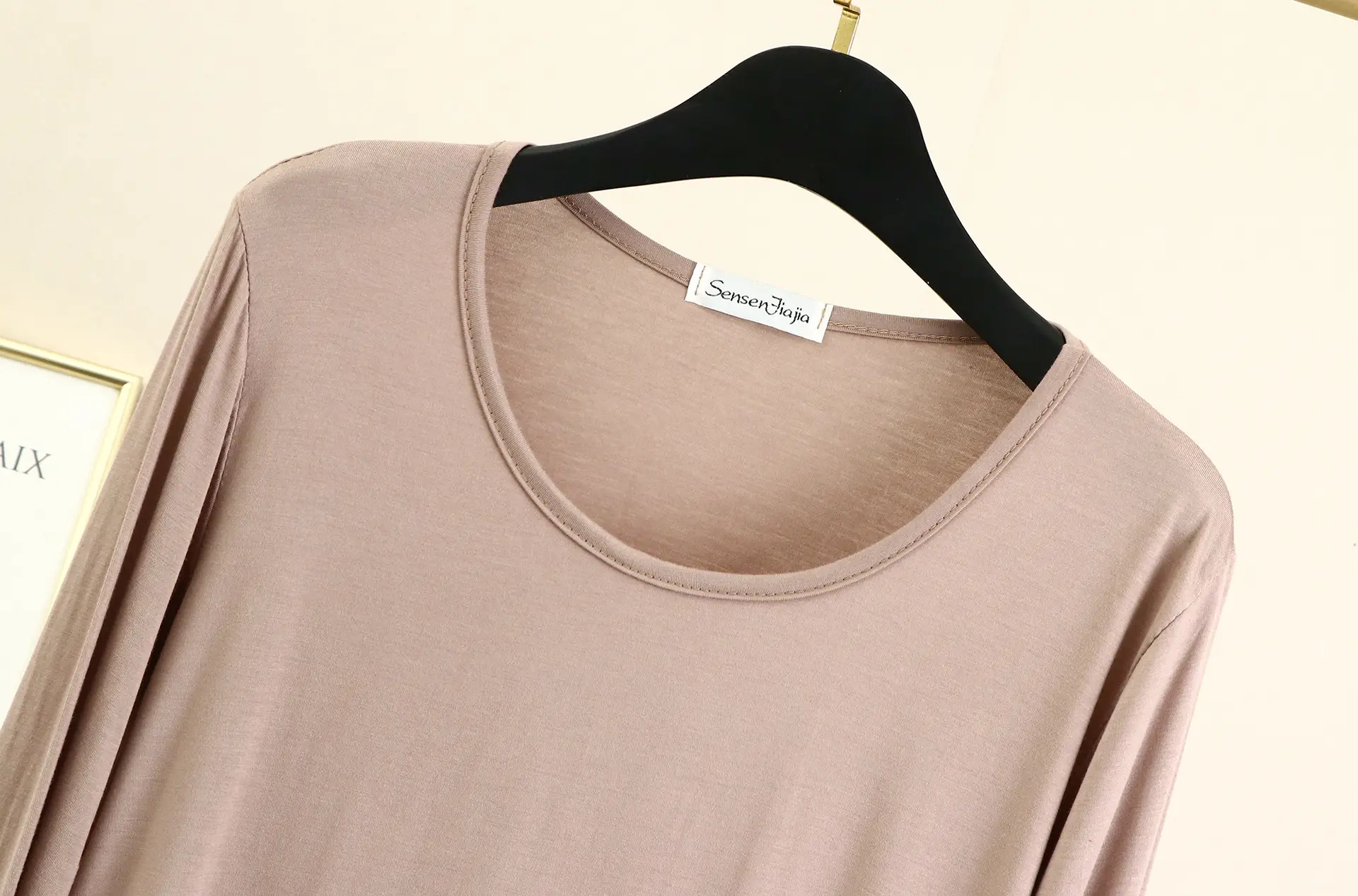 Women's White Long Sleeve T-Shirt Slim Fit Spring Autumn — feature 18