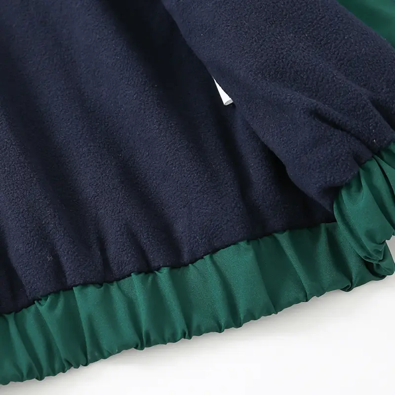 Children's Hooded Jacket Green Blue Zipper 2022 Winter Boys - Image 4