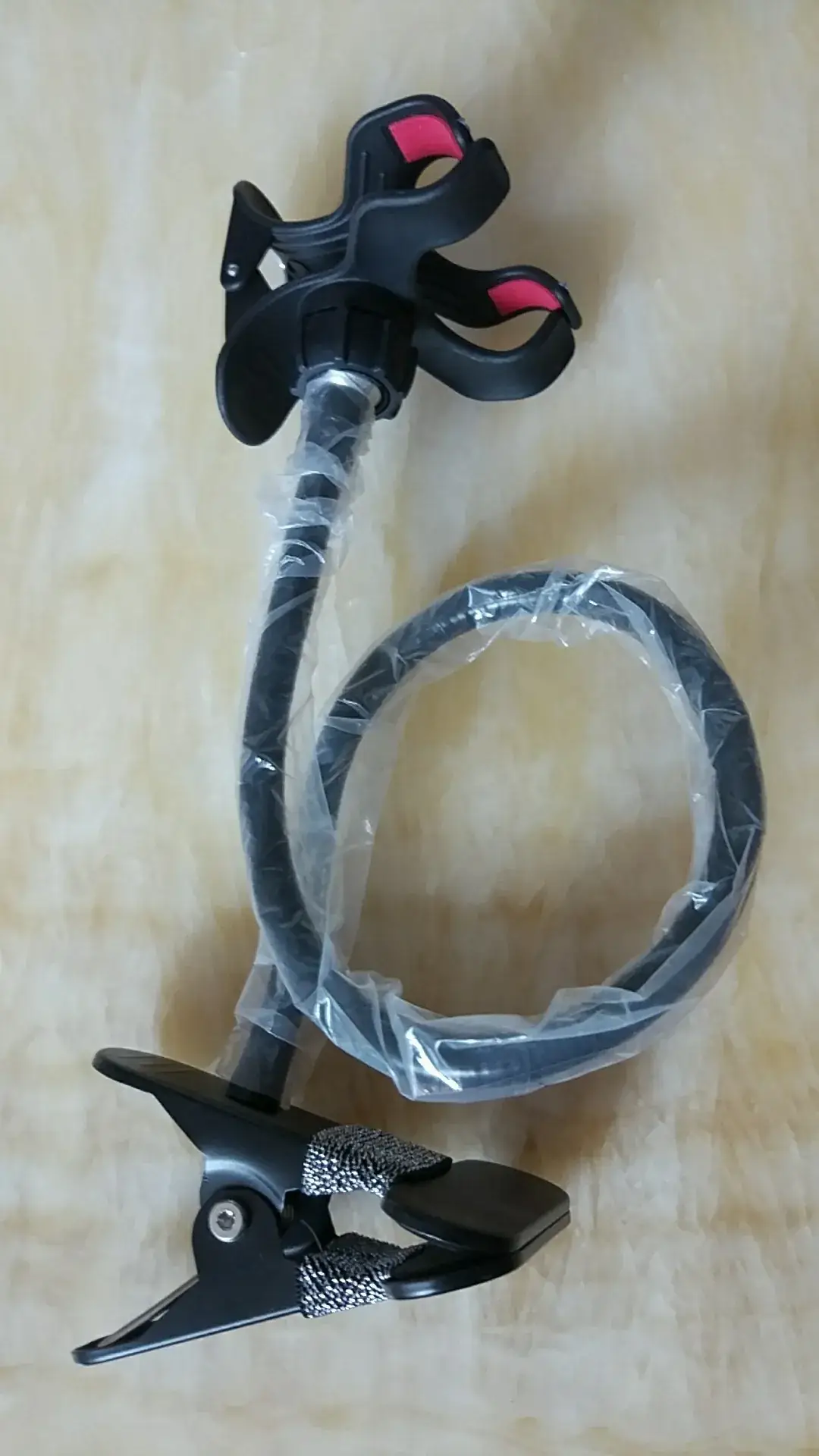Metal Phone Clamp Bracket Black 6.3" Mobile Holder - Image 3