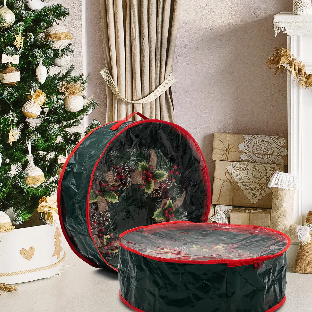 Transparent Christmas Tree Wreath Storage Bag — feature 29