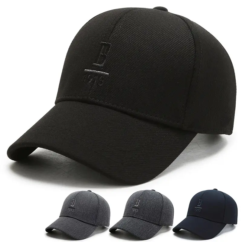 Men's Black Velvet Baseball Cap 1978 Logo Winter Warm - Image 3