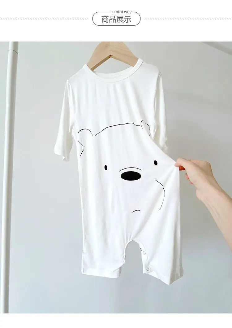 Yellow Cartoon Face Infant Jumpsuit Spring Summer Boys Girls — feature 16