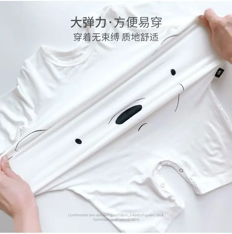 Yellow Cartoon Face Infant Jumpsuit Spring Summer Boys Girls — feature 3