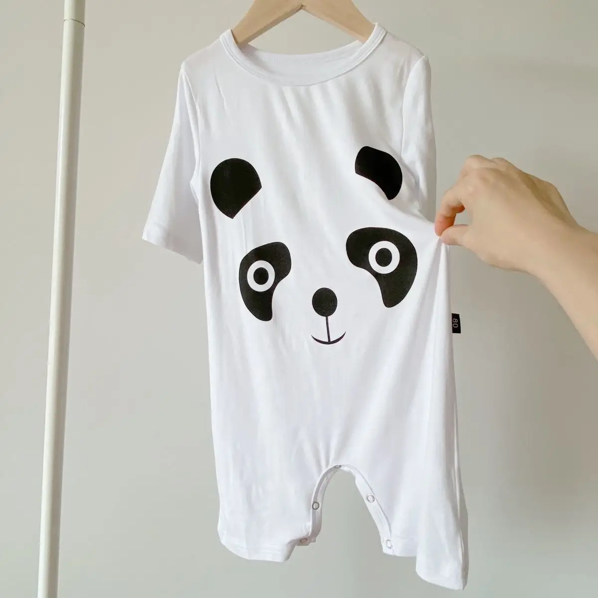 Yellow Cartoon Face Infant Jumpsuit Spring Summer Boys Girls - Image 3