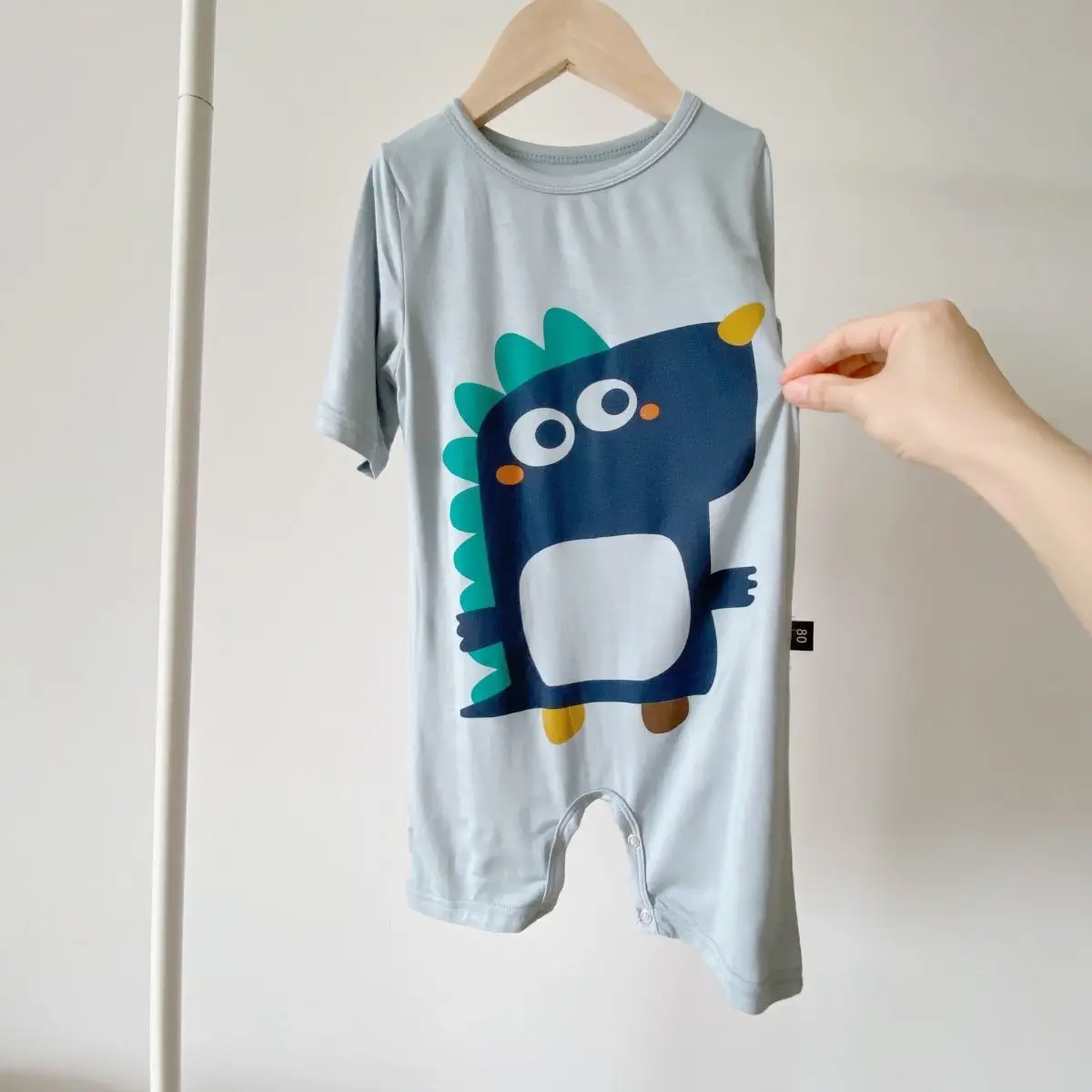 Yellow Cartoon Face Infant Jumpsuit Spring Summer Boys Girls - Image 4