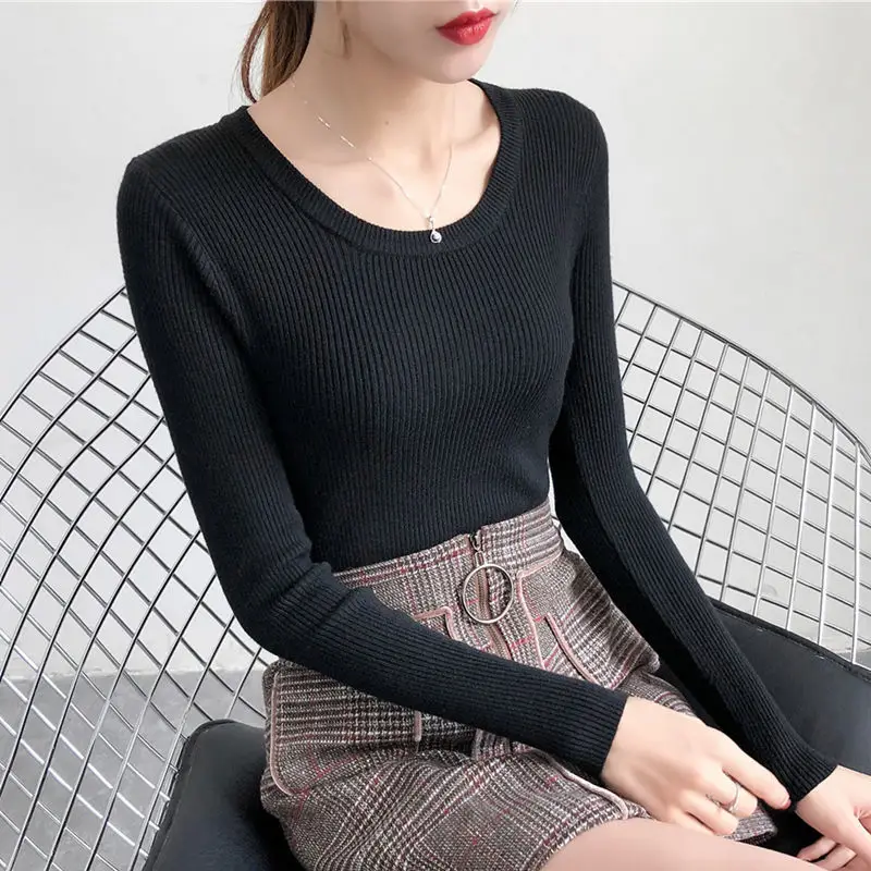 Women Green Knitted Short Neck Shirt Spring Autumn - Image 12