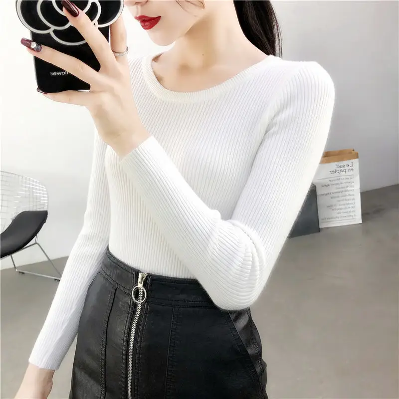 Women Green Knitted Short Neck Shirt Spring Autumn - Image 13