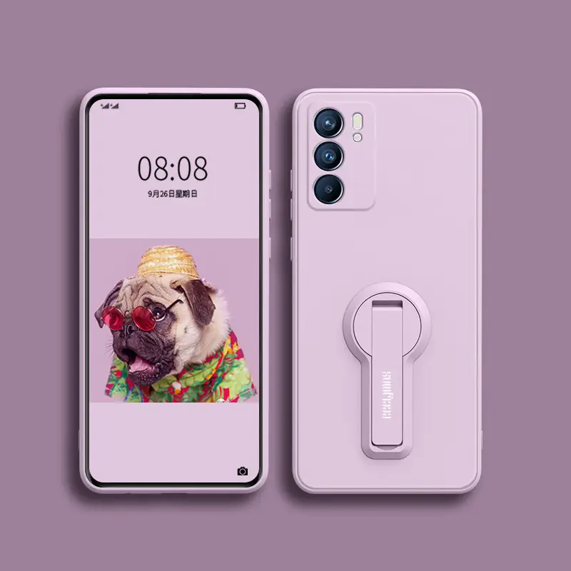 Silicone Protective Case for Mobile Phone with Rotating Bracket - Image 18