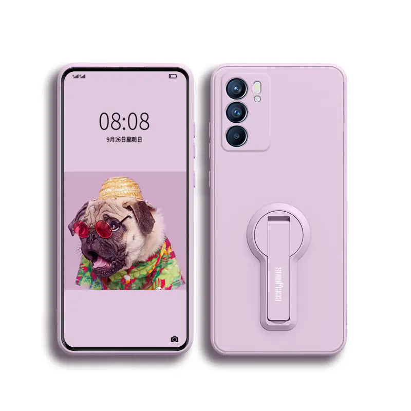 Silicone Protective Case for Mobile Phone with Rotating Bracket - Image 22