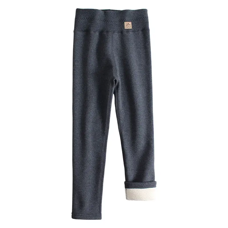 Girls Fleece Leggings Black High Waist Winter - Image 45
