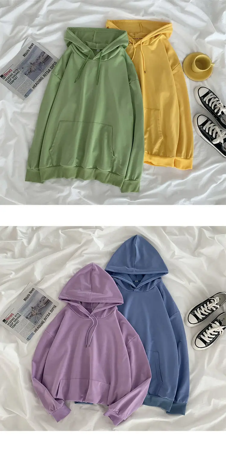 Women's Velvet Hooded Sweatshirt Autumn Winter Long Sleeve — feature 10