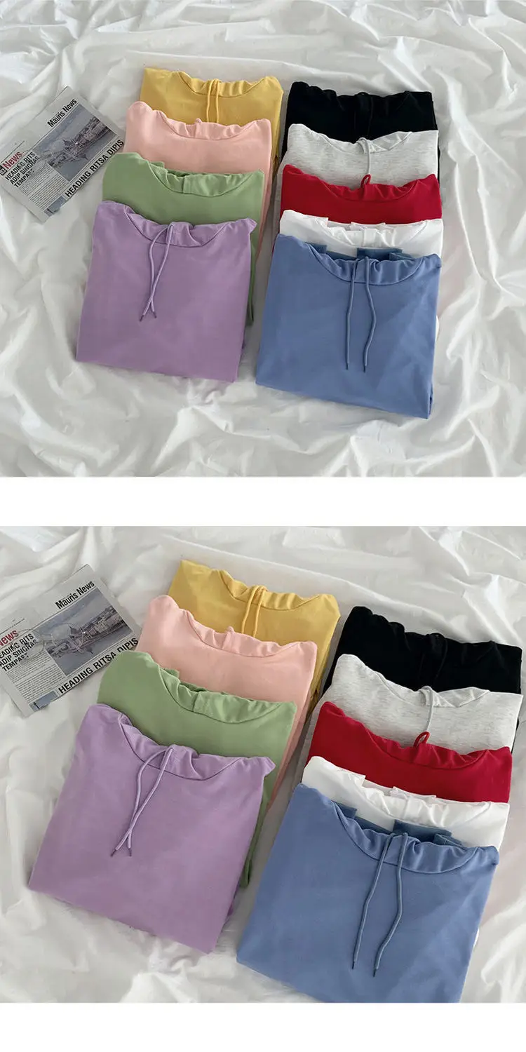 Women's Velvet Hooded Sweatshirt Autumn Winter Long Sleeve — feature 13