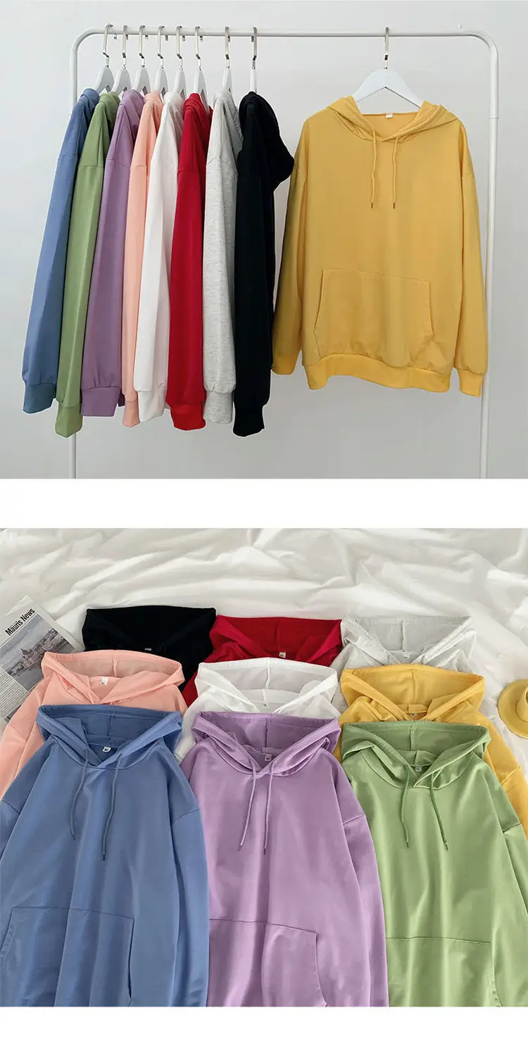 Women's Velvet Hooded Sweatshirt Autumn Winter Long Sleeve — feature 7