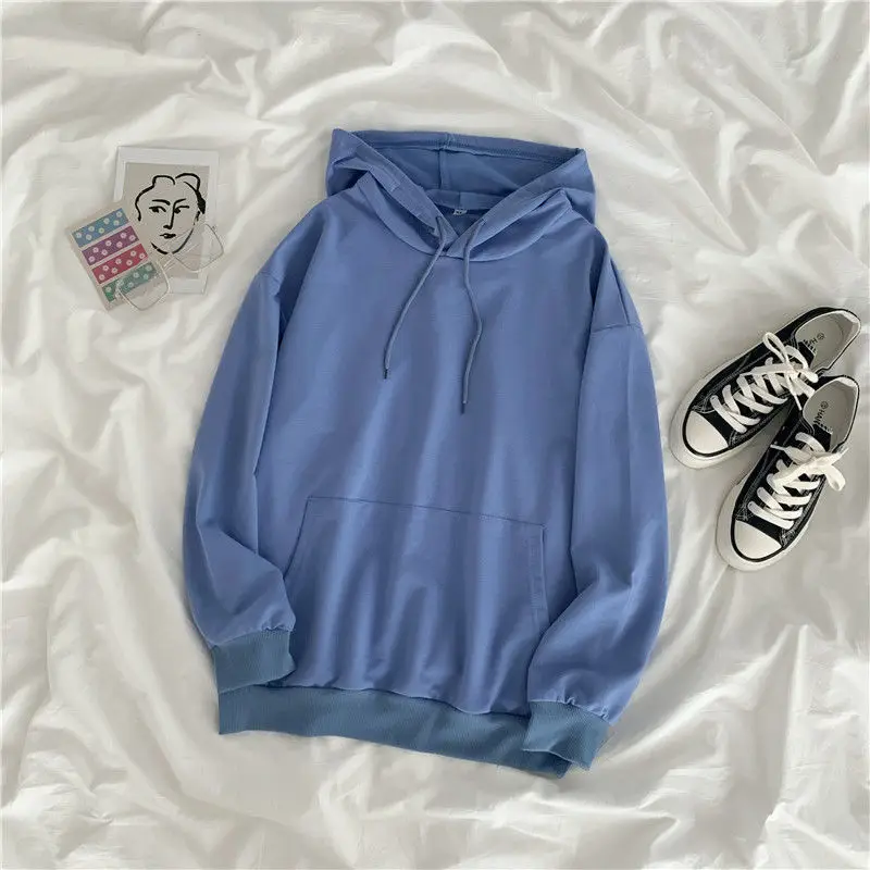 Women's Velvet Hooded Sweatshirt Autumn Winter Long Sleeve - Image 8