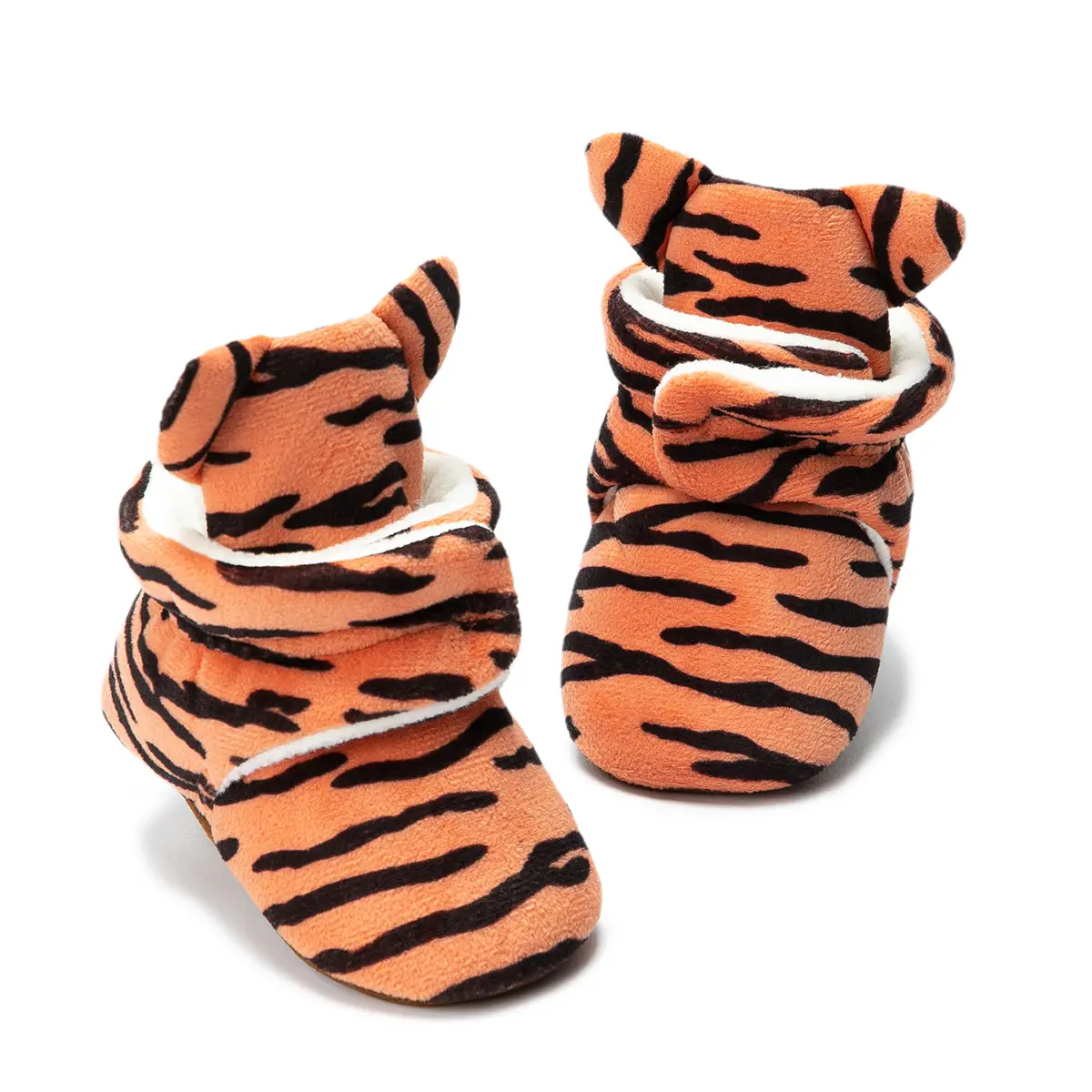 Tiger Print Warm Winter Baby Shoes for Toddlers