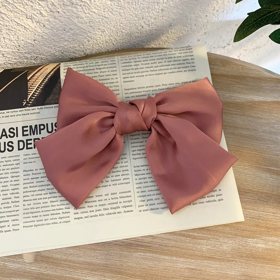 Red Big Bow Hairpin Back Clip for Girls - Image 3