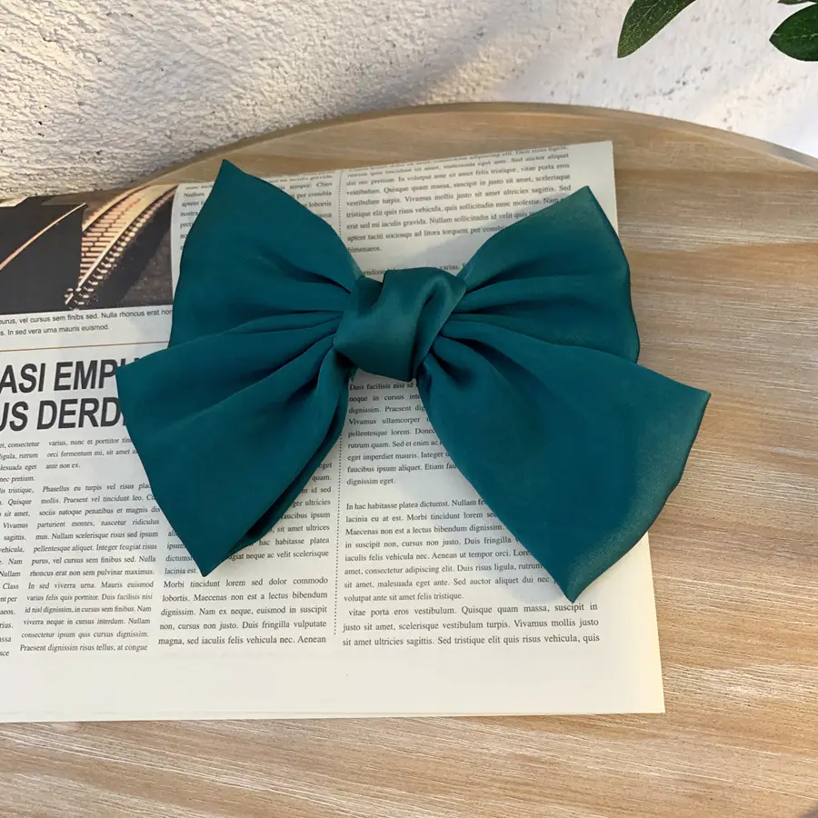 Red Big Bow Hairpin Back Clip for Girls - Image 4