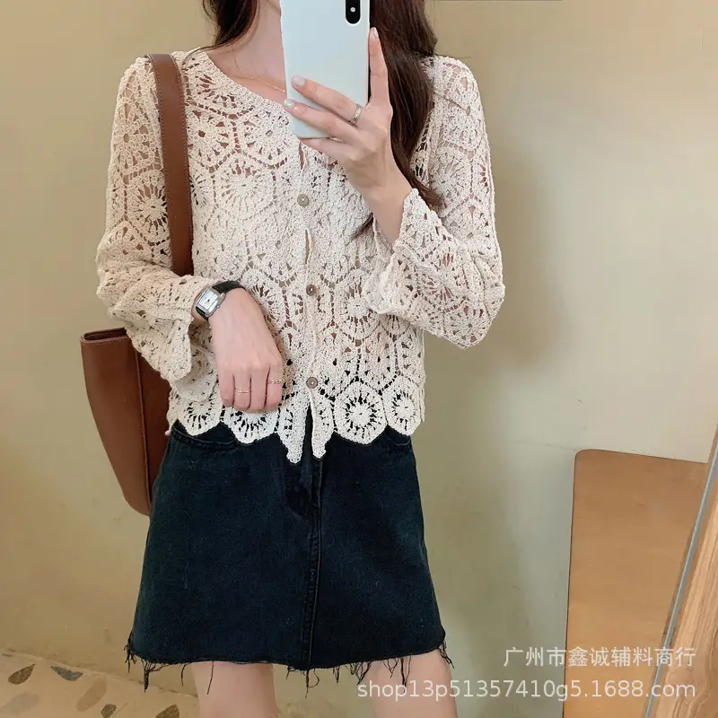 New Korean Style Hollow Crochet Knit Sweater - Image 31