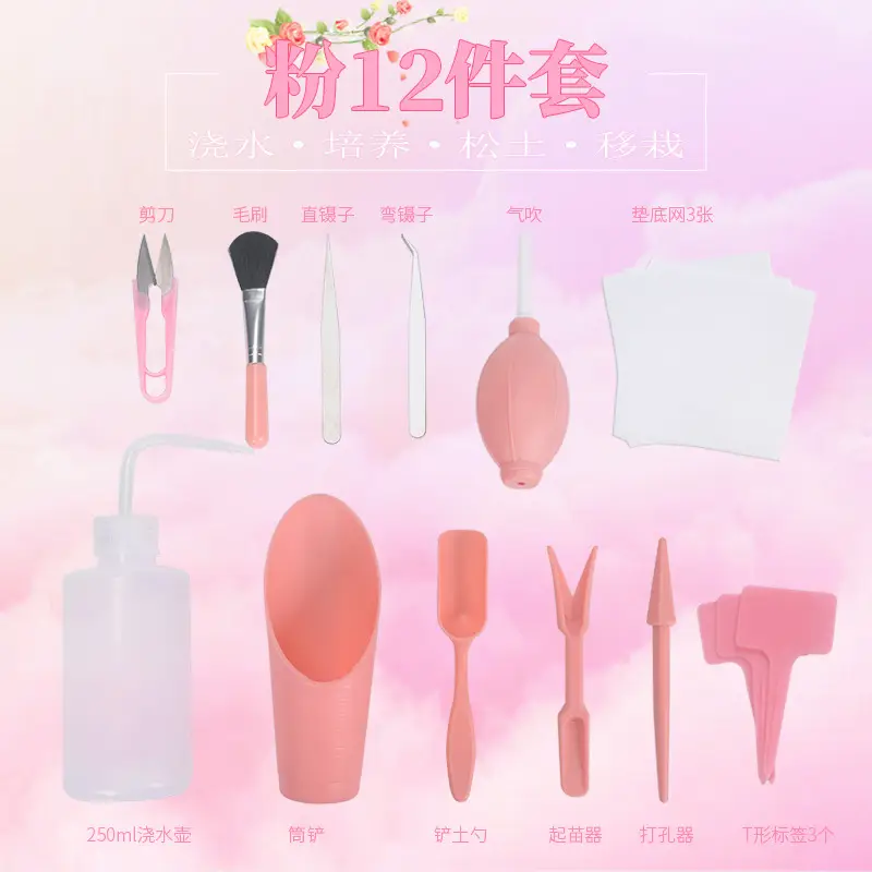 Fleshy Plant Planting Tools Combination suit Flower Planting Gardening Supplies Potted Plant Tools Spraying Pot Gardening Wholesale