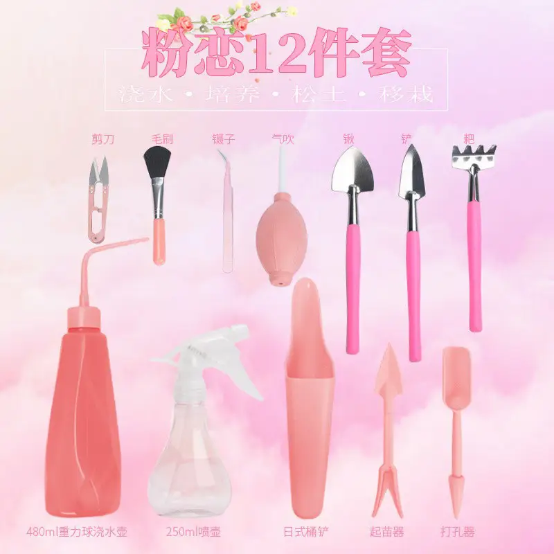 Fleshy Plant Planting Tools Combination suit Flower Planting Gardening Supplies Potted Plant Tools Spraying Pot Gardening Wholesale