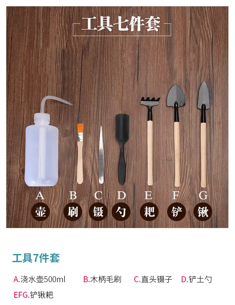Fleshy Plant Planting Tools Combination suit Flower Planting Gardening Supplies Potted Plant Tools Spraying Pot Gardening Wholesale — feature 12