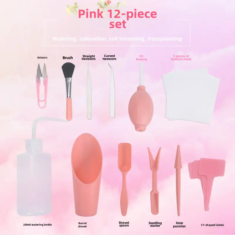 Fleshy Plant Planting Tools Combination suit Flower Planting Gardening Supplies Potted Plant Tools Spraying Pot Gardening Wholesale