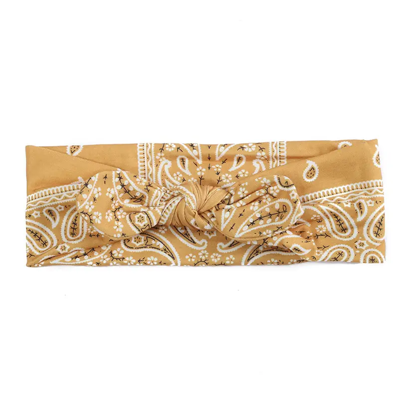 Black Paisley Cross Knot Hairband for Women