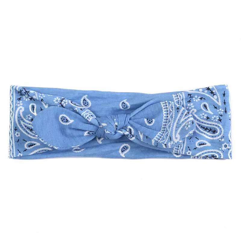 Black Paisley Cross Knot Hairband for Women