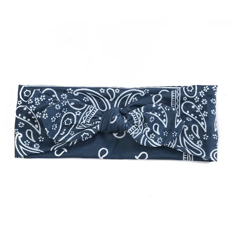 Black Paisley Cross Knot Hairband for Women