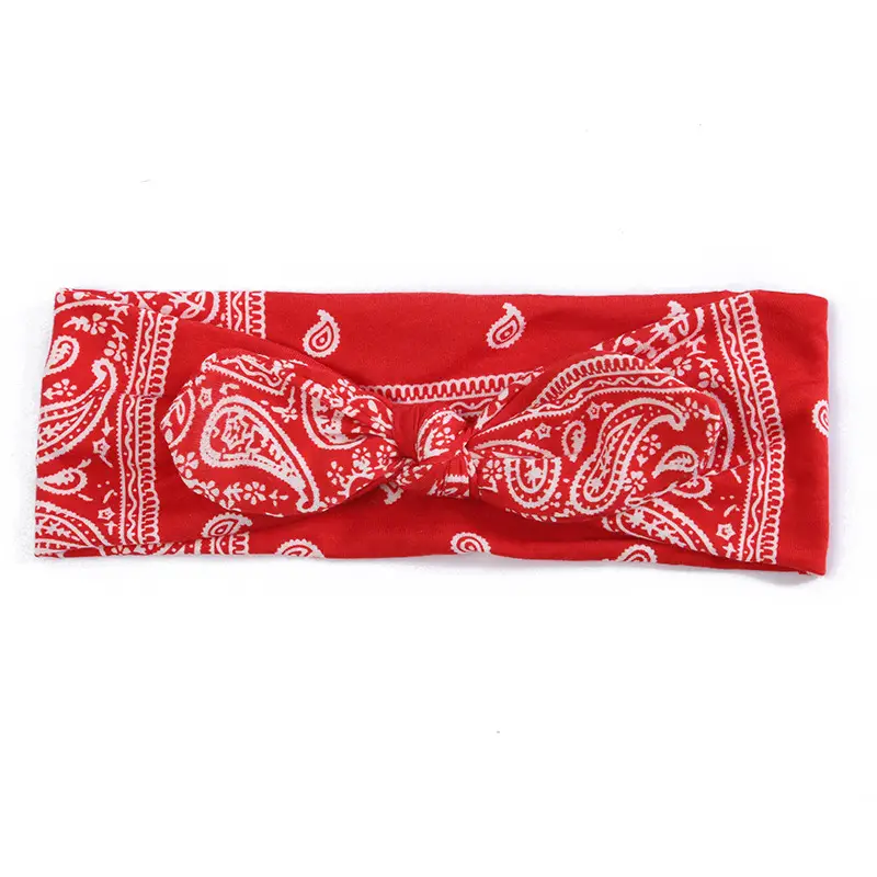 Black Paisley Cross Knot Hairband for Women