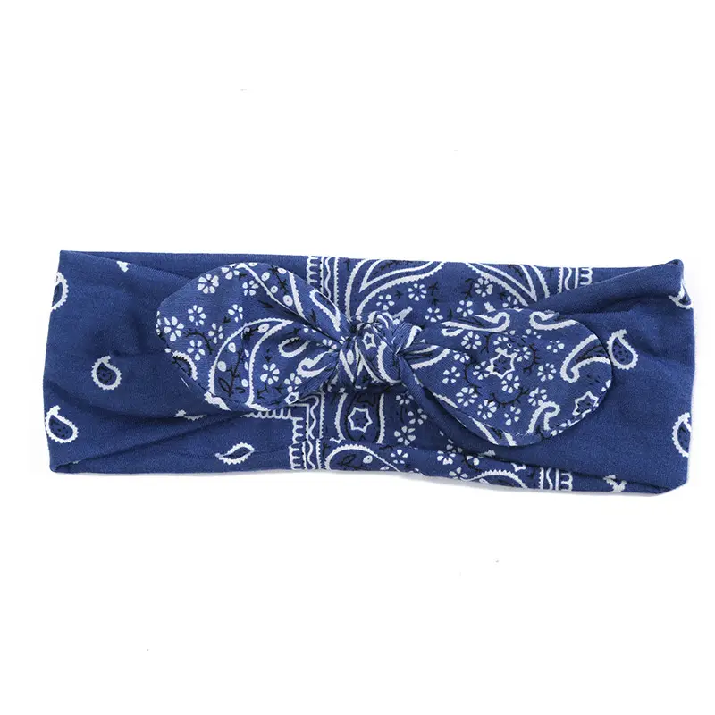 Black Paisley Cross Knot Hairband for Women