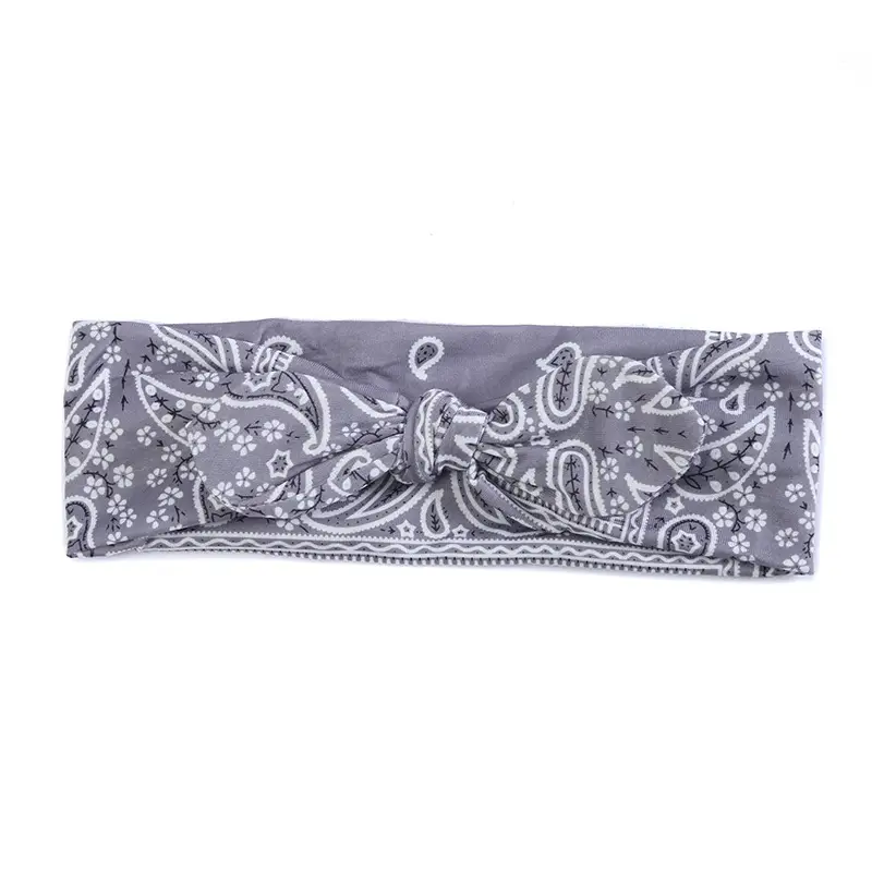 Black Paisley Cross Knot Hairband for Women