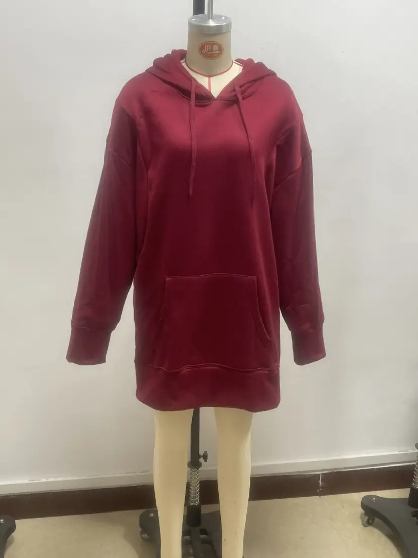 Women's Royal Blue Hooded Sweatshirt Set Loose Fleece Winter — feature 21