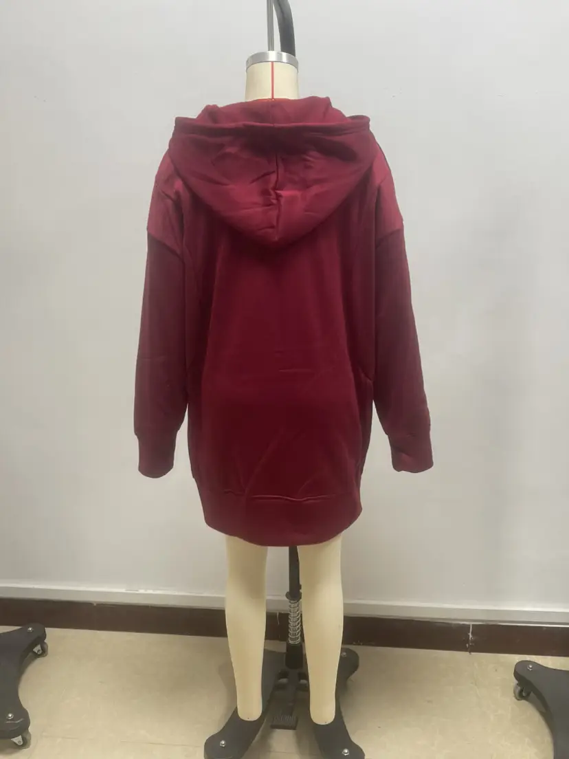 Women's Royal Blue Hooded Sweatshirt Set Loose Fleece Winter — feature 22