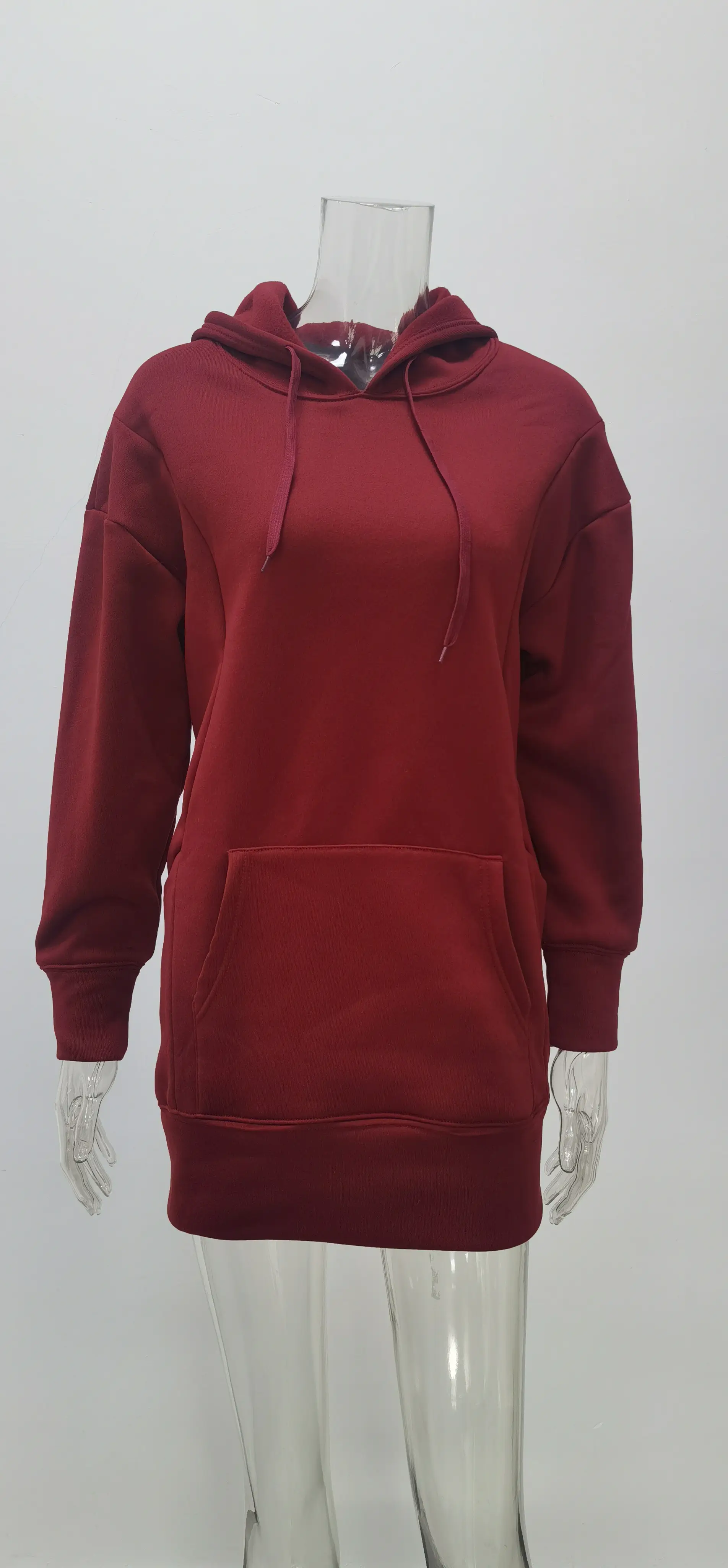 Women's Royal Blue Hooded Sweatshirt Set Loose Fleece Winter — feature 28
