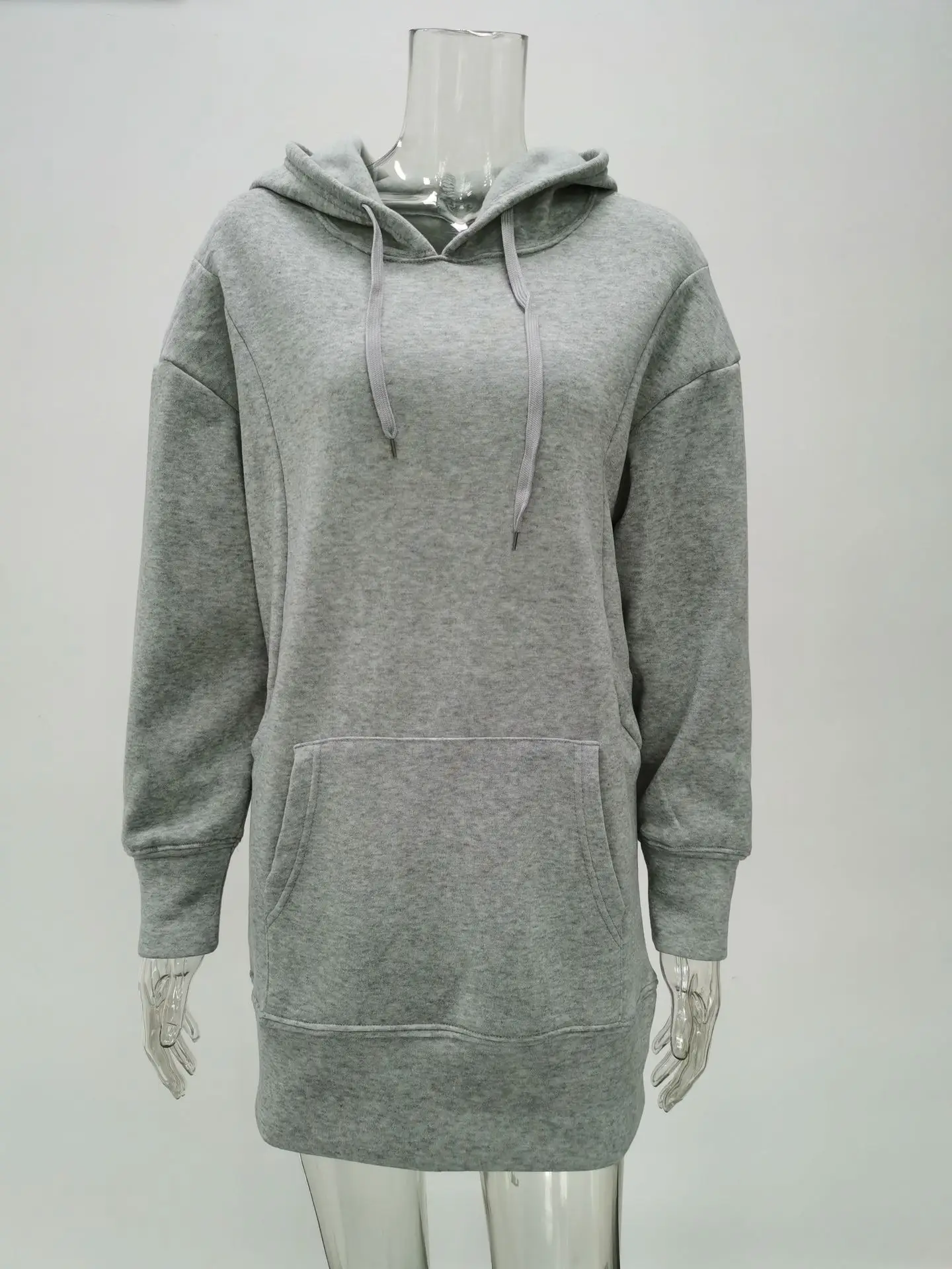 Women's Royal Blue Hooded Sweatshirt Set Loose Fleece Winter — feature 30