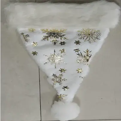 Red Velvet Christmas Hat with Long Fluff for Adults - Image 14