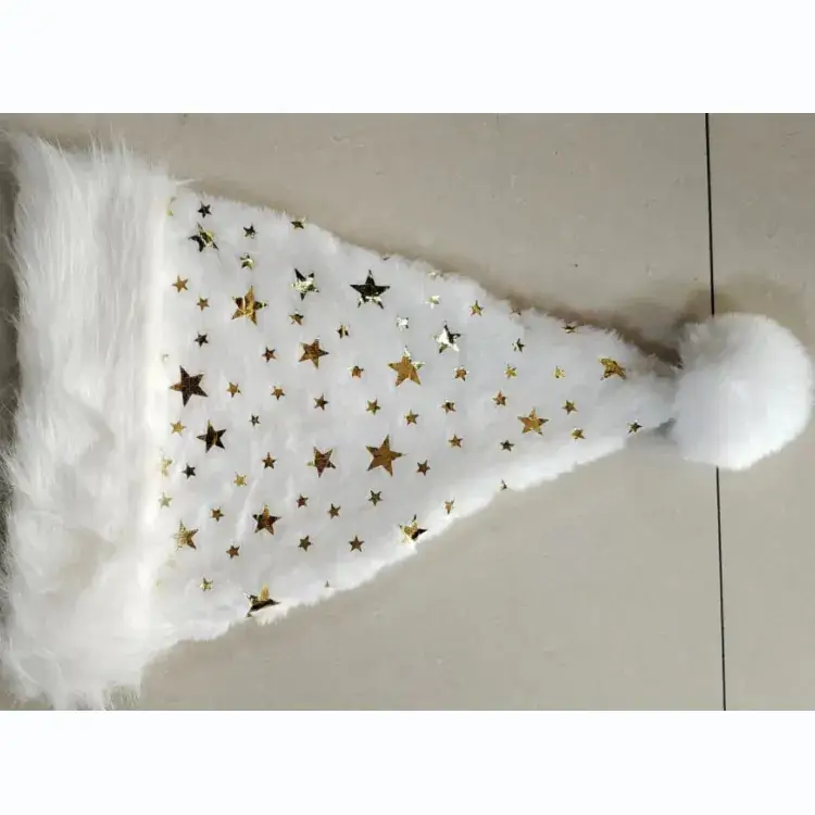 Red Velvet Christmas Hat with Long Fluff for Adults - Image 23