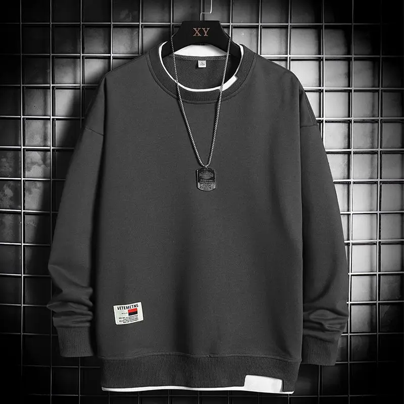 Green Hoodless Sweatshirt for Boys Round Neck Long Sleeve