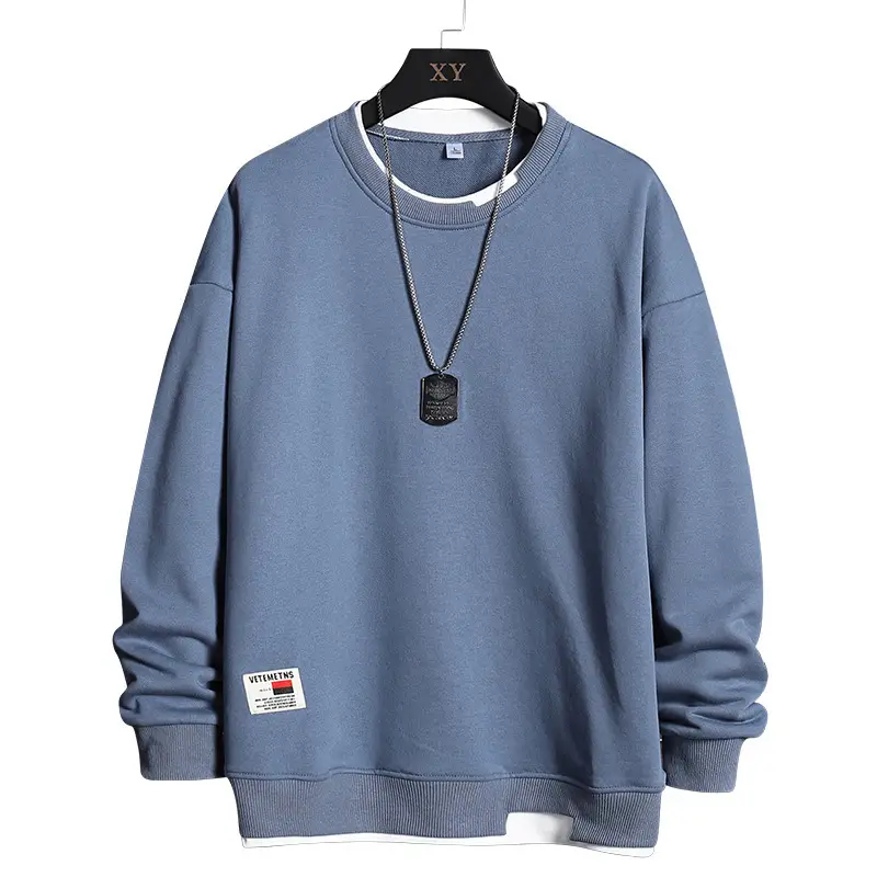 Green Hoodless Sweatshirt for Boys Round Neck Long Sleeve