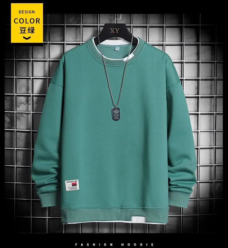 Green Hoodless Sweatshirt for Boys Round Neck Long Sleeve — feature 46