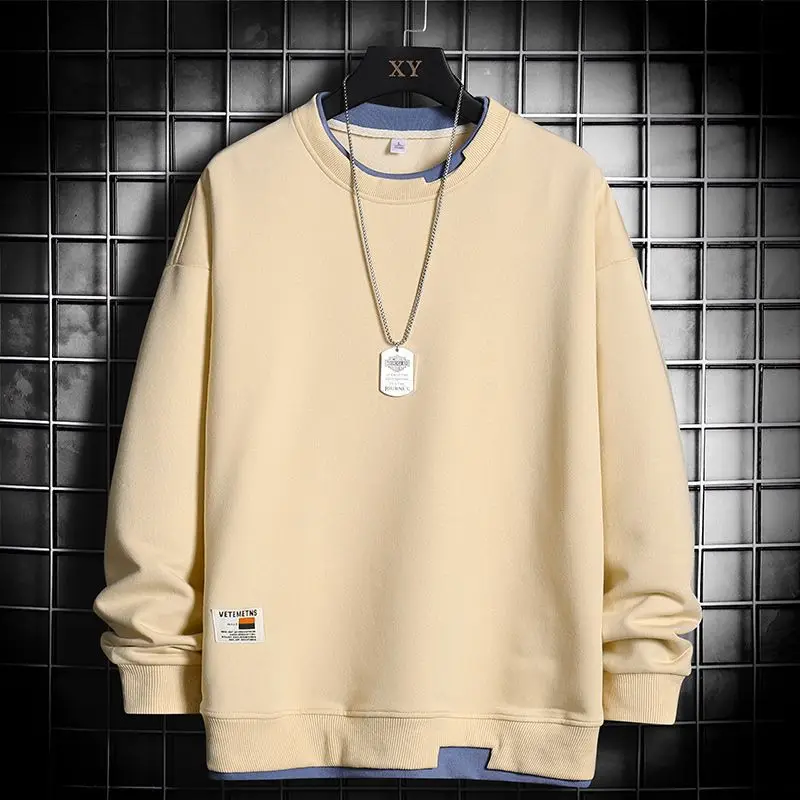 Green Hoodless Sweatshirt for Boys Round Neck Long Sleeve