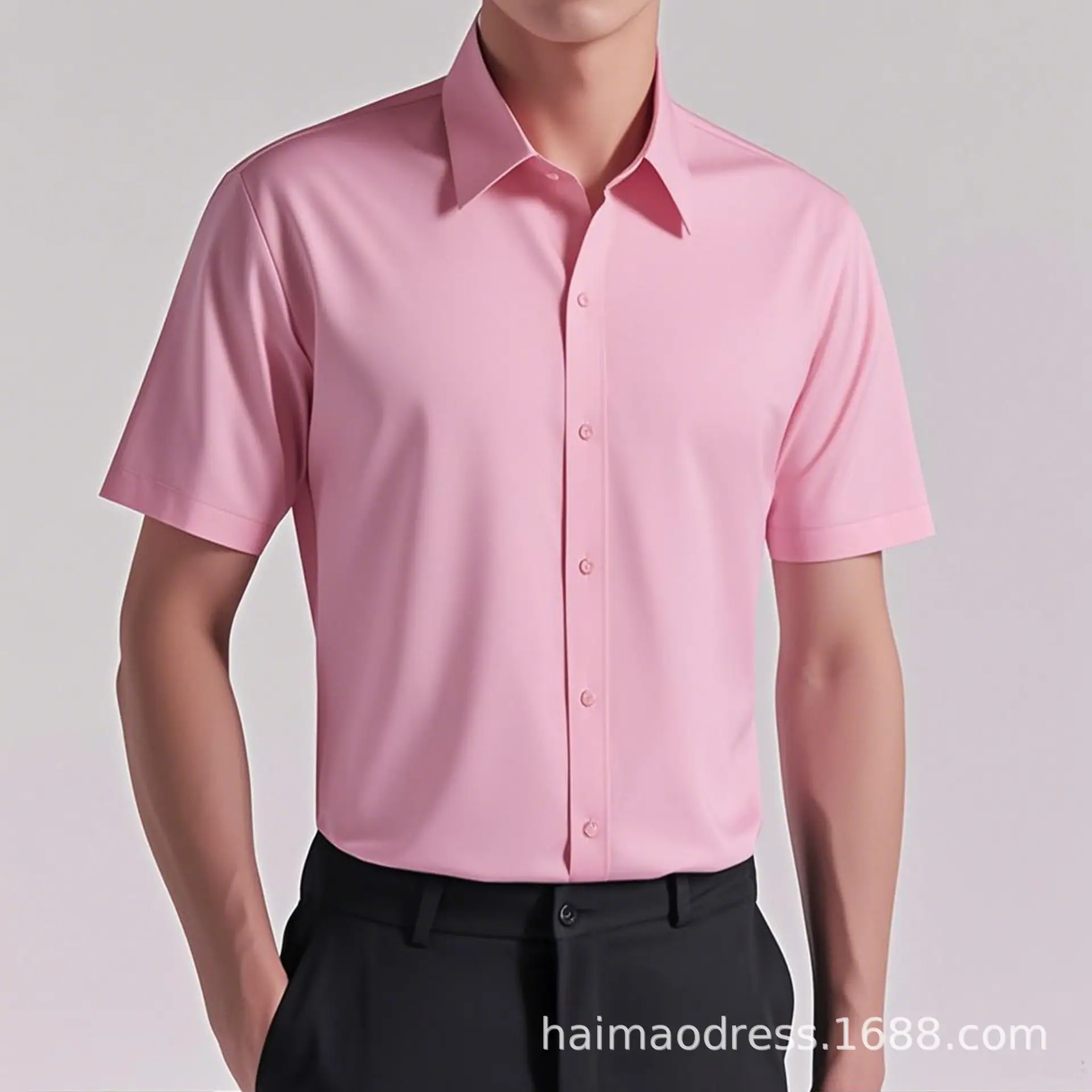 Men's White Long Sleeve Formal Shirt with Black Tie - Image 42