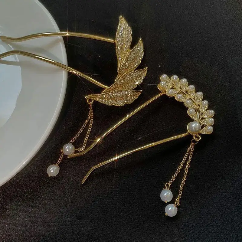 Pearl Pendant Hairpin for Women Antique Ball Head Design - Image 12