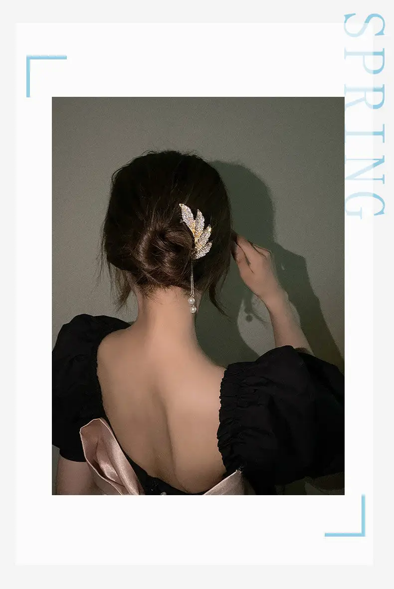 Pearl Pendant Hairpin for Women Antique Ball Head Design — feature 2