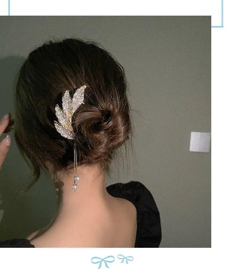 Pearl Pendant Hairpin for Women Antique Ball Head Design — feature 6