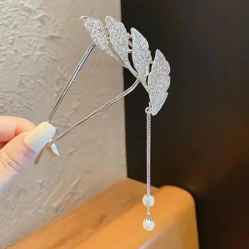 Pearl Pendant Hairpin for Women Antique Ball Head Design - Image 2