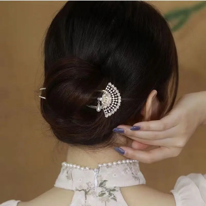 Pearl Pendant Hairpin for Women Antique Ball Head Design - Image 6