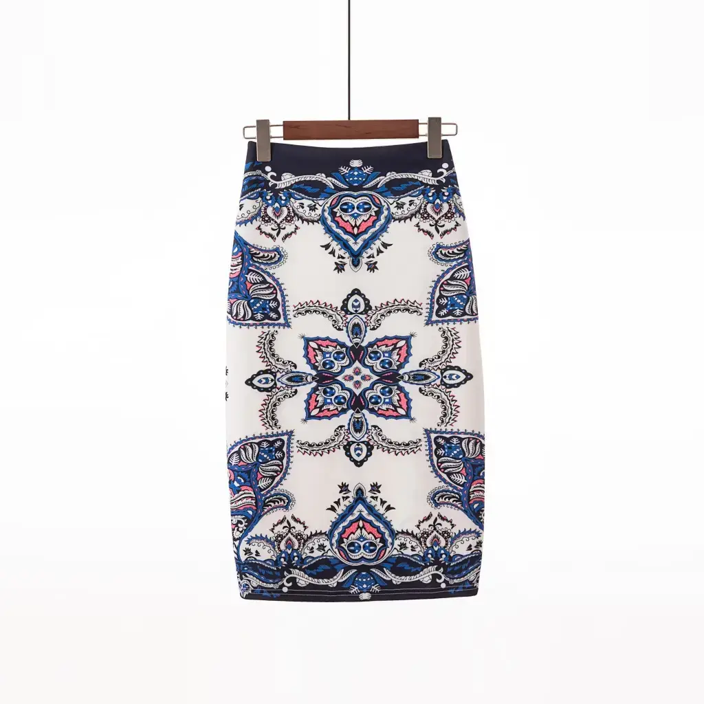 Women's Floral Print Pencil Skirt Spring Summer - Image 18