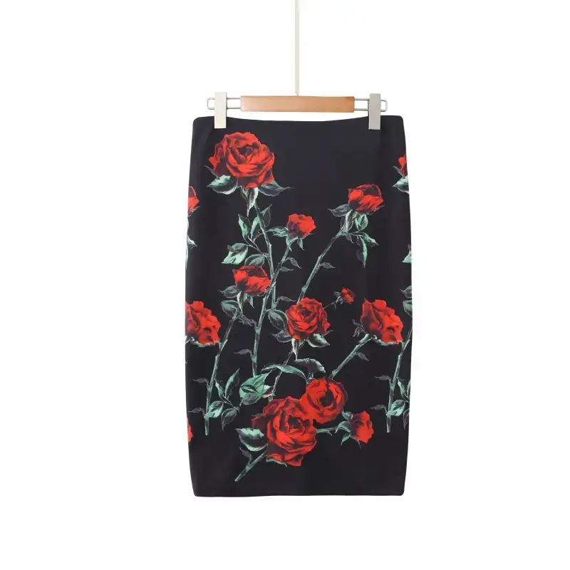 Women's Floral Print Pencil Skirt Spring Summer - Image 19